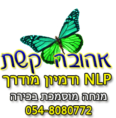 nlp טיפול,,טיפול רגשי,טיפול פרטני,אימון NLP, דמיון מודרך,טיפול בדמיון מודרך, מציאת אהבה, פחד טיסה, פחד קהל, שחרור מטראומה, שחרור מפוביה, אהובה קשת,דמיון מודרך nlp,העצמה אישית